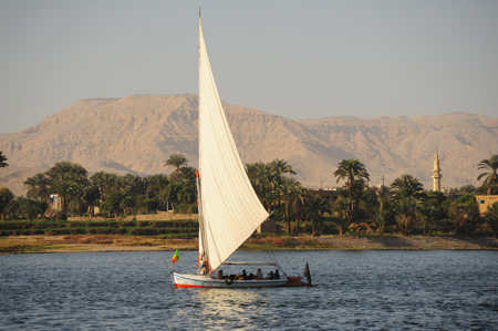 Egypt: A Felucca on the Nile at Luxor : Travel World : Michael Ventura Photography, Washington DC, Portraits, Stock, Caribbean, Headshots, head, shots , Photographer, Photography